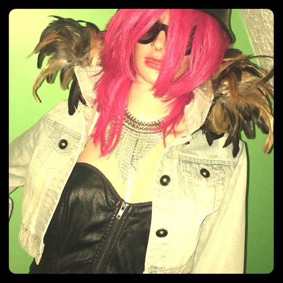 Feather distressed denim festival Rock Penny Lane - Picture 1 of 8
